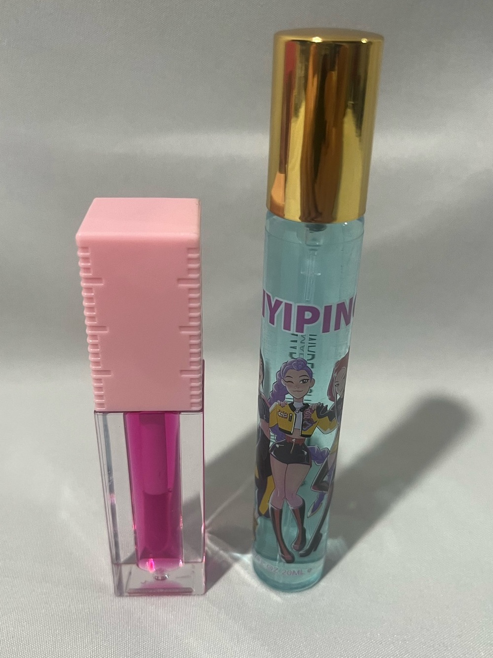 Pink Lip Gloss & K-pop Perfume Duo